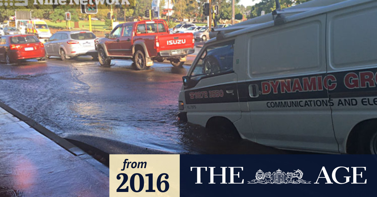 Video Burst water main in North Perth